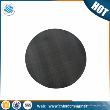 Replacement 12*64 mesh dutch weave black wire cloth filter discs for plastic extruder plastic recycle machine